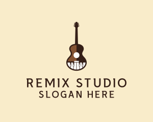 Guitar Piano Music logo design