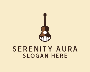 Guitar Piano Music logo design