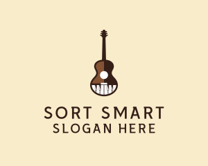 Guitar Piano Music logo design