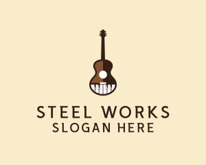 Guitar Piano Music logo design