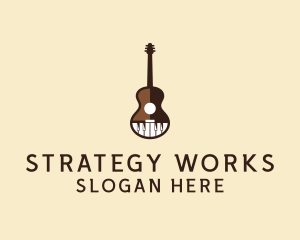 Guitar Piano Music logo design