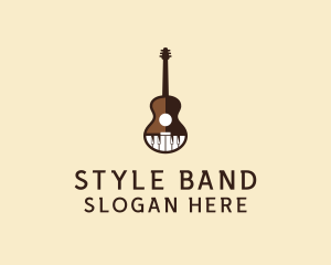 Guitar Piano Music logo design