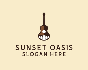 Guitar Piano Music logo design