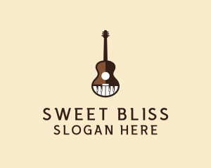 Guitar Piano Music logo design