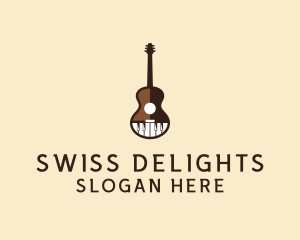 Guitar Piano Music logo design