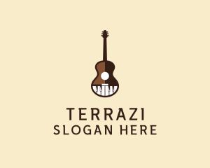 Guitar Piano Music logo design