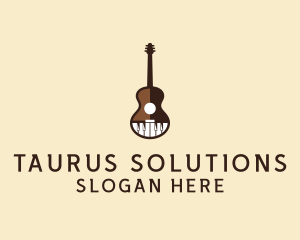 Guitar Piano Music logo design