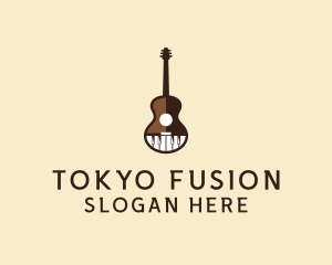 Guitar Piano Music logo design