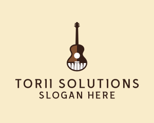 Guitar Piano Music logo design