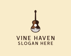 Guitar Piano Music logo design