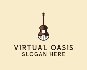 Guitar Piano Music logo design