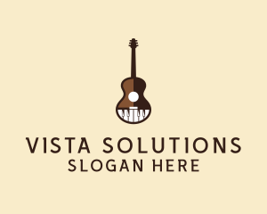 Guitar Piano Music logo design