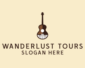 Guitar Piano Music logo design