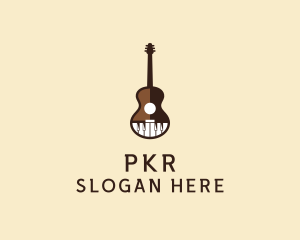 Guitar Piano Music logo design