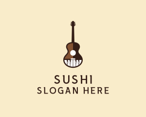 Guitar Piano Music logo design