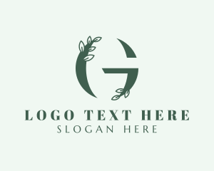 Organic Spa Letter G logo design