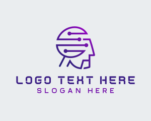 Tech - Human AI Cyber Tech logo design