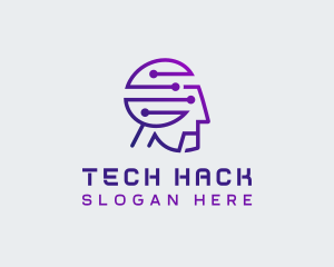 Human AI Cyber Tech logo design