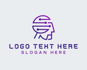 Hexagon - Human AI Cyber Tech logo design