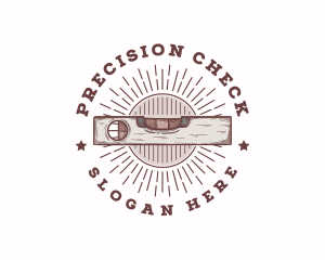 Vintage Spirit Level Tool logo design