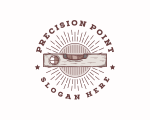 Vintage Spirit Level Tool logo design