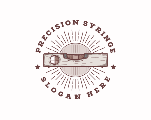 Vintage Spirit Level Tool logo design