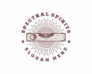 Vintage Spirit Level Tool logo design