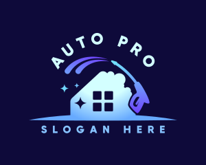 Power Wash - House Power Wash Cleaning logo design
