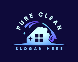 House Power Wash Cleaning logo design