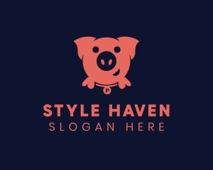 Pig Livestock Farm Logo