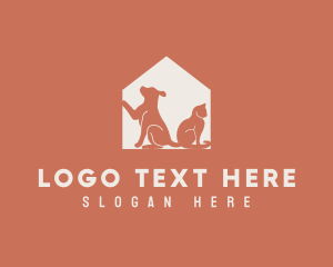 Dog - Pet Animal House logo design