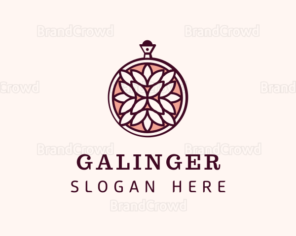 Maroon Floral Scent Logo