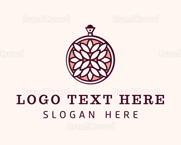 Maroon Floral Scent Logo