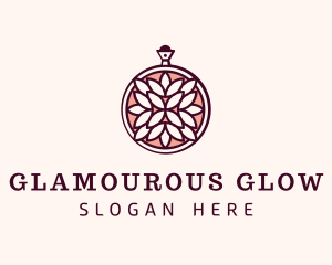 Glamourous - Maroon Floral Scent logo design