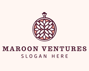 Maroon Floral Scent logo design