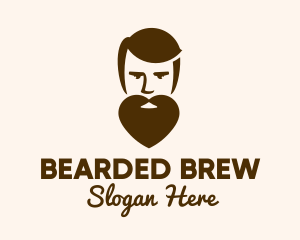 Heart Beard Man logo design