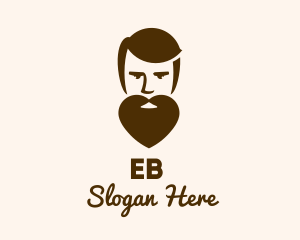 Barber - Heart Beard Man logo design
