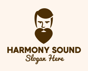 Guy - Heart Beard Man logo design