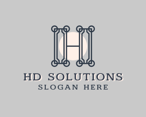 Hotel Interior Design Letter H logo design