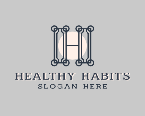 Hotel Interior Design Letter H logo design