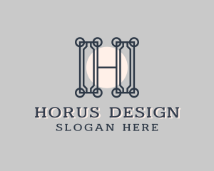 Hotel Interior Design Letter H logo design