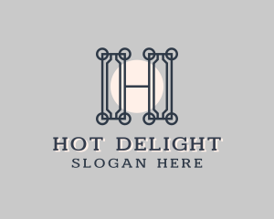 Hotel Interior Design Letter H logo design