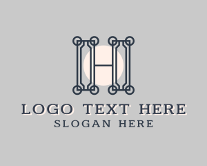 Hotel Interior Design Letter H Logo