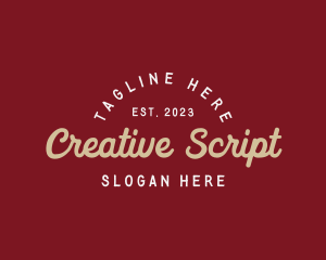 Retro Script Business logo design