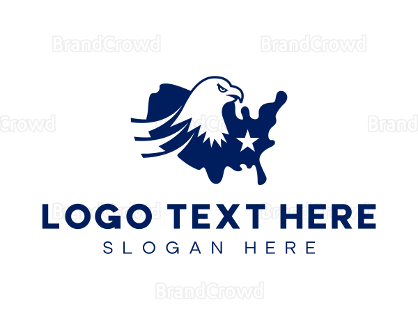 Patriotic Eagle United States Logo