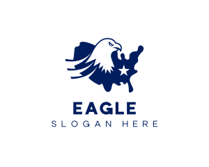Patriotic Eagle United States logo design