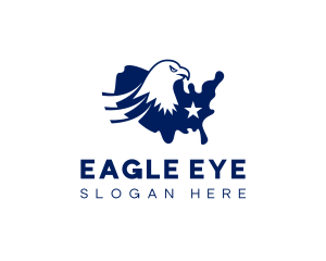 Patriotic Eagle United States logo design