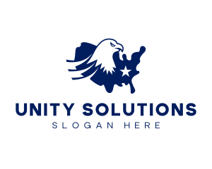 Patriotic Eagle United States logo design