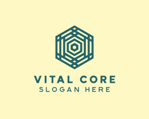 Core - Geometric Hexagon Pattern logo design