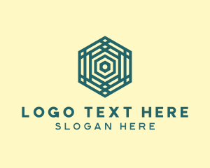 Green - Geometric Hexagon Pattern logo design